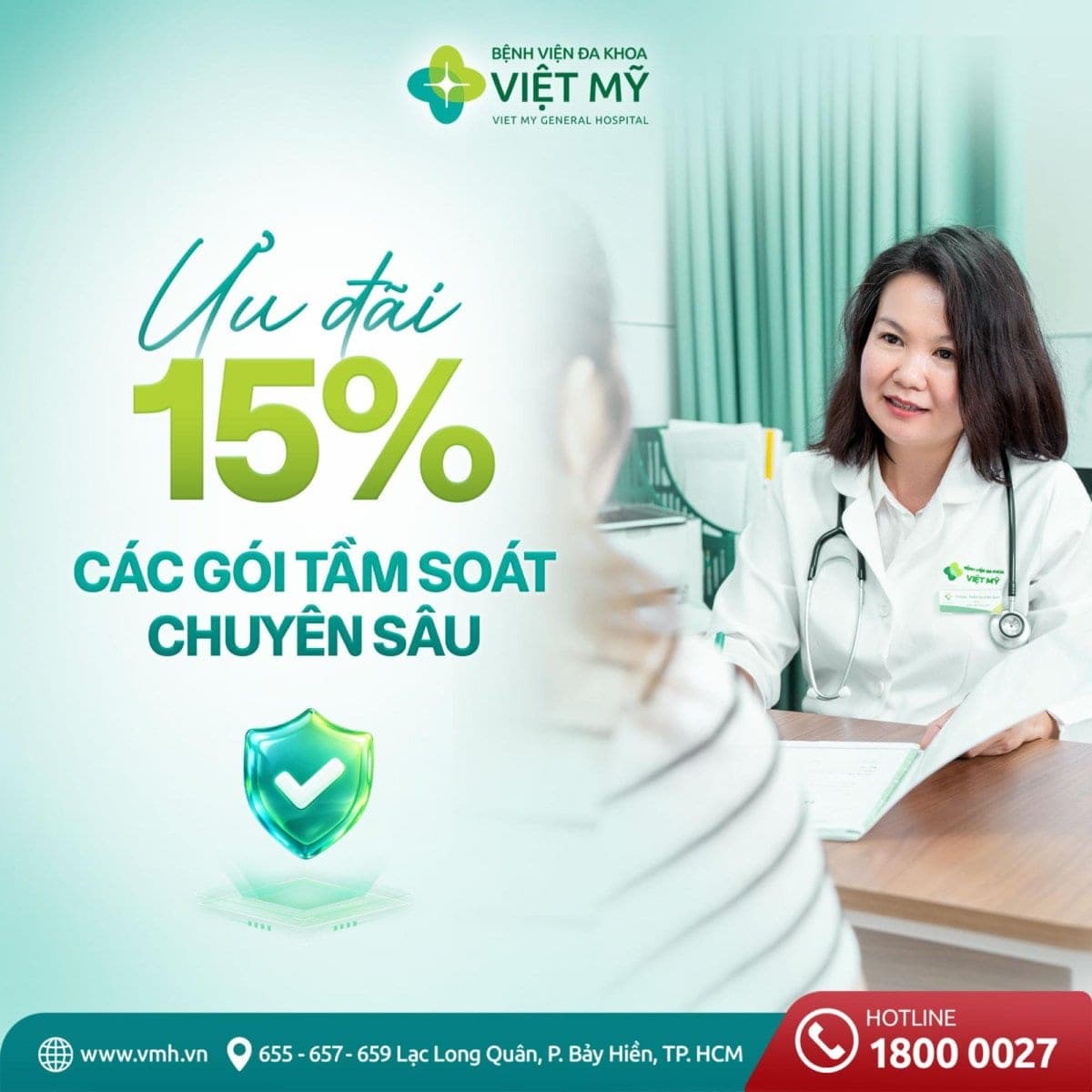 tháng 10 Ưu đãi 15% các gói kiểm tra chuyên sâu