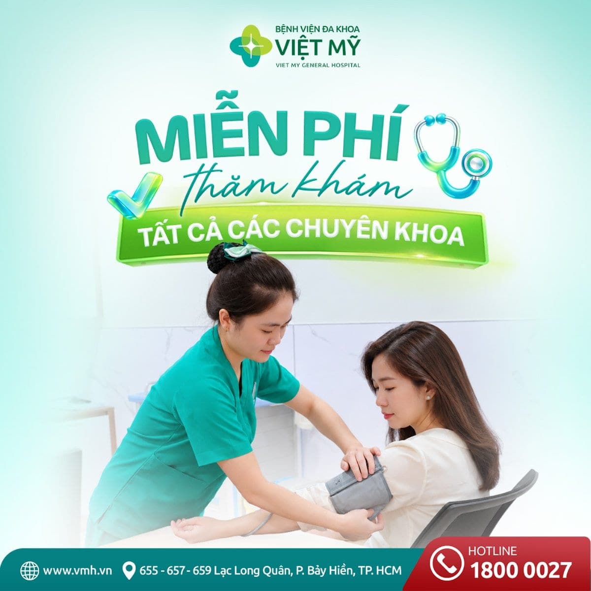 ưu đãi tháng 10 Miễn phí thăm khám tất cả chuyên khoa
