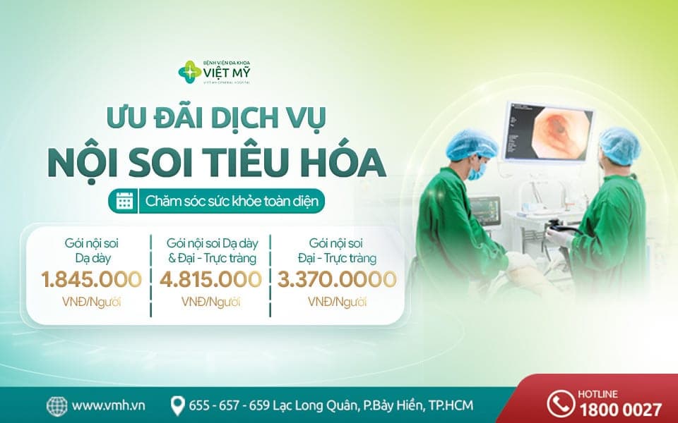 Gói dịch vụ nội soi tiêu hóa